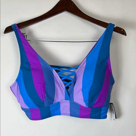 NWT Torrid Blue and Purple Bikini Swimwear 2 Piece - Picture 9 of 15